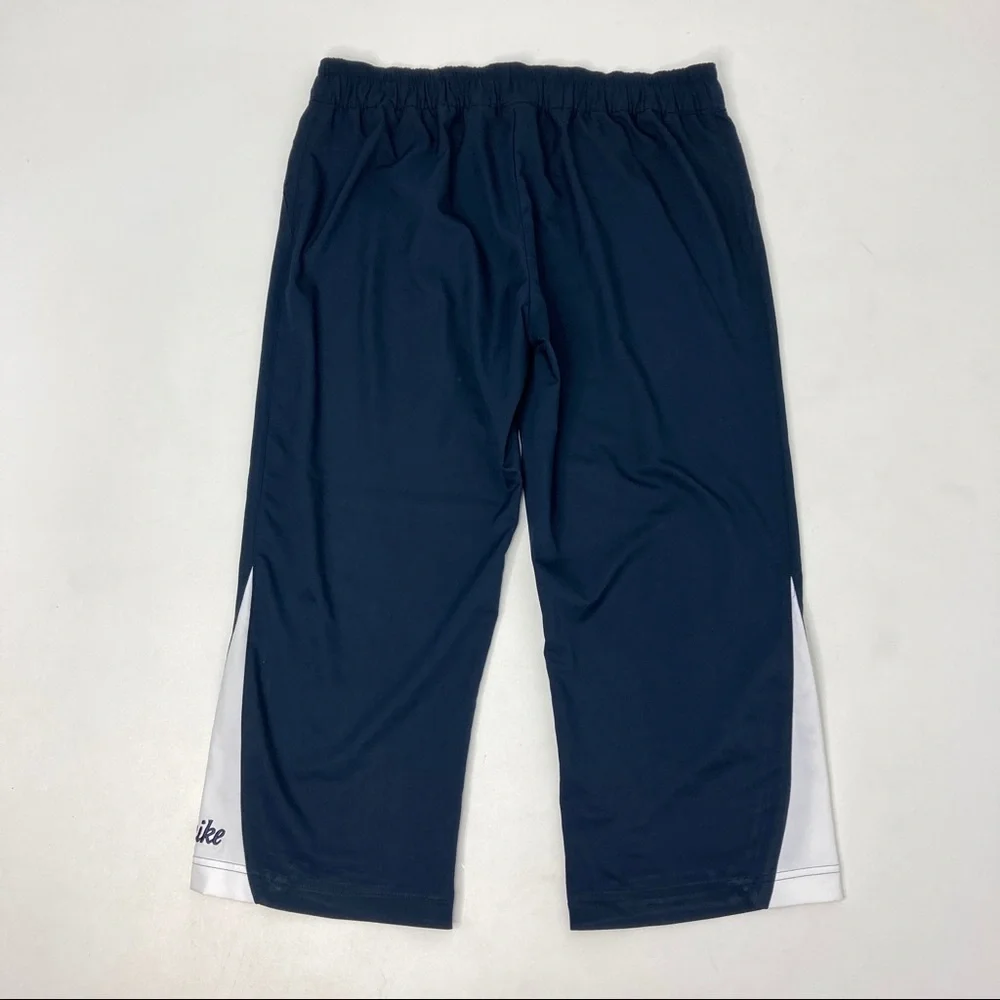 Nike Navy Blue Wide Leg Cropped Pants